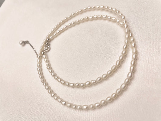 Freshwater Pearl Rice Shape Necklace